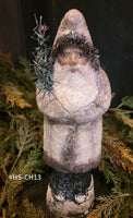 #HS-CH13 Handmade Chalkware Belsnickel by Holly Schmidt