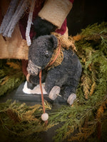 #HSSTSB  Handmade Clay Face Santa With Tree, Sticks, & Toy Bear