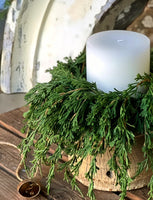 #XVP9768  Beautiful 4 Inch Emerald Falls Candle Ring