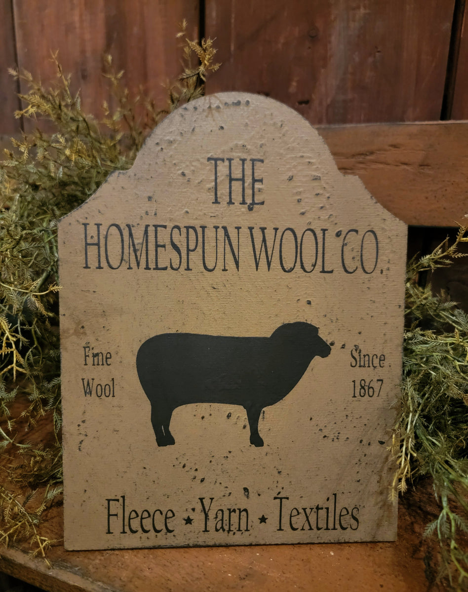 Primitive Wool Sign #HW912 Colonial