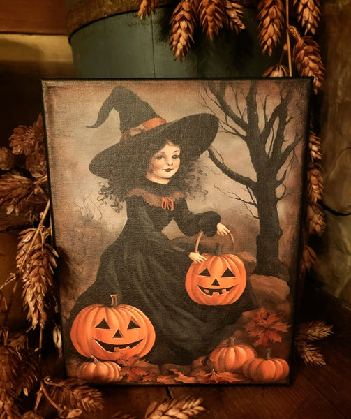 #HGC-1132 "Whimsical Good Witch" 8 x10 Canvas Print