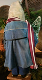 #62HS Primitive Santa With Denim Coat By HOLLY SCHMIDT