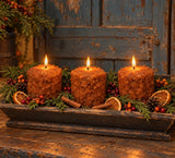 #BSSCB Primitive Black Slant Side Wood Candle Tray