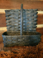 #BH1B Primitive Black Basket With Hoop