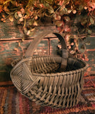 #7TAE Primitive Distressed Black Egg Basket MADE IN THE USA!