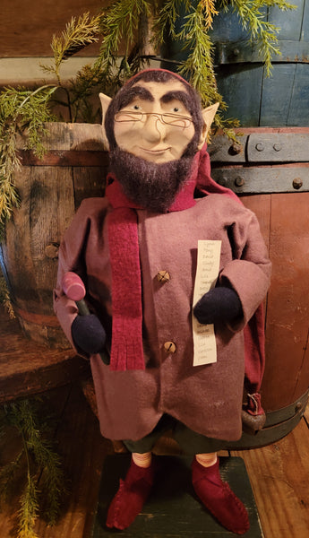 #7-OTC25 "Bernard" The Clay Face Holiday Elf  MADE IN AMERICA!