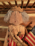 #AM250 Special 250th Primitive Americana "LIBBY" Doll by MOSES ALLEN COLLECTION