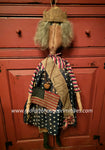 #27MA-LL Primitive "Lady Liberty" With Navy Star Dress by MOSES ALLEN COLLECTION