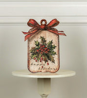 H237629  18In Happy Holidays Metal Dummy Board