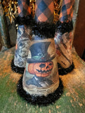 #32HORN "Vintage Halloween  Horn" Jack Skull With Hat