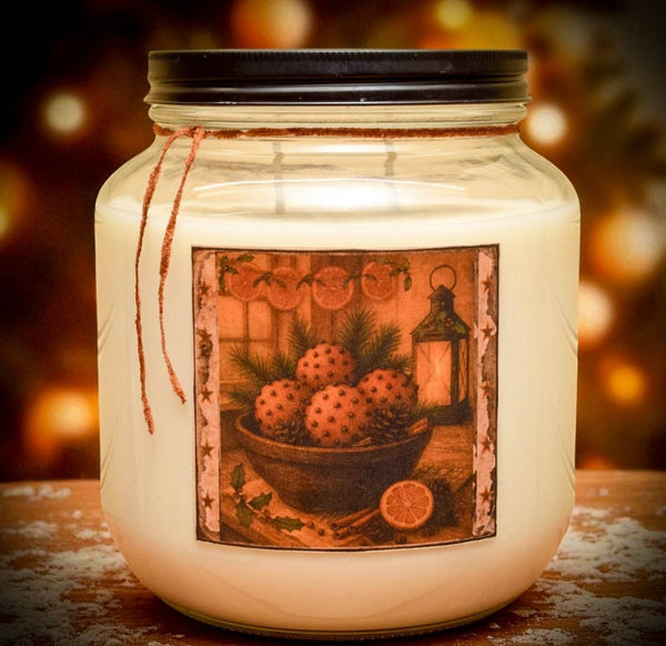#OCS64 Orange Clove and Spices Soy Blend 64 Oz Jar Candle (Made In USA)