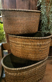 #M240190 Primitive Rattan Travelers Basket - Medium