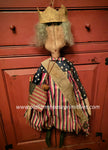 #26MA-LL Primitive "Lady Liberty" With Striped Dress by MOSES ALLEN COLLECTION