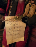 #A265 2026 Signed ARNETT'S Santa Holding A Puppy, Tree & Little Johnny's Letter