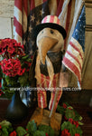 #RCLE-B  RUGGED CHIC "Tall Patriotic Eagle With Flag" Made In The USA
