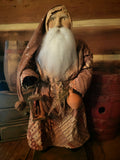 #A263 2026 Signed ARNETT'S Santa With Lantern & Clay Jug