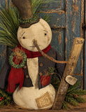 #FRS Primitive "FROSTY" Snowman By Dawn's Attic Treasures