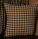 #32984  Black Check Fabric Pillow - 16x16