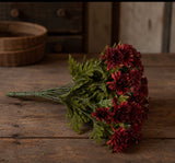 #G243376 Realistic 15.5In Burgundy Mum Bush
