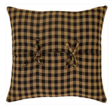 #32984  Black Check Fabric Pillow - 16x16