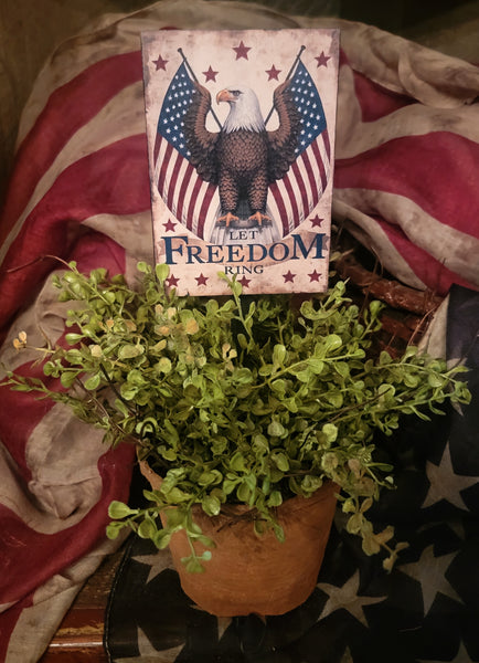 freedom plant pots FRE Primitive "Let Freedom Ring" Patriotic Eagle Poke Pot – Old Farmhouse  Primitives
