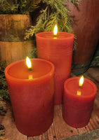 #5PDN Textured 4x3" Flameless Realistic Melt Pillar Candle