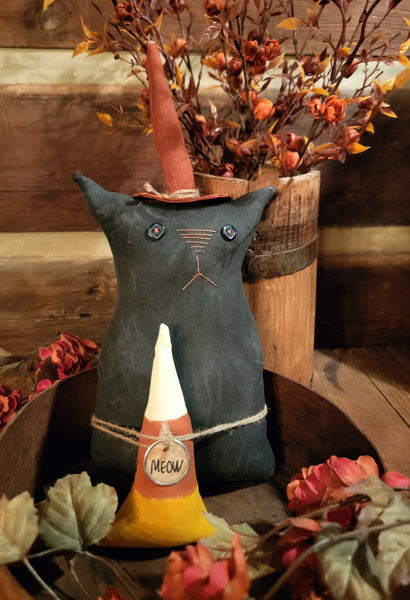 #HCAT Halloween Cat With Candy Corn MADE IN AMERICA!