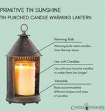 #TL102  Tin Punched Candle Warmer Lantern