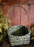 #PB-SBB Primitive "Pewter Blue" Square Bottom Berry Basket