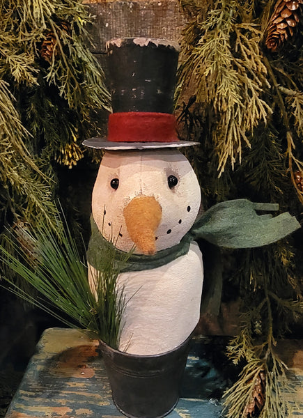 #RSNP "Baby Snowman" In Pail By RUGGED CHIC COLLECTION