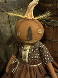 #TMB "TAMBRA" Sitting Pumpkin Lady By Dawn's Attic Treasures