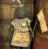 #DAW-MILL Primitive Cloth "MILLIE" Pumpkin Girl MADE IN THE USA!