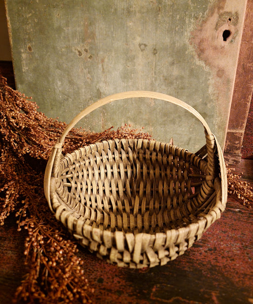 #S2-TPE Primitive Distressed "Taupe" Egg Basket MADE IN THE USA!
