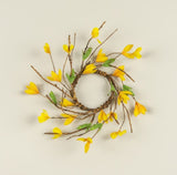 #2251 Yellow Forsythia 8 Inch Candle Ring
