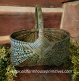#LMB-26 Primitive Large "Sage Green" Egg Basket MADE IN THE USA!