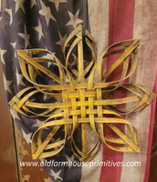 SVCSS-M  Small Basket Weave Star-Mustard