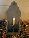#MUB-WHE  "Mushroom" Wooden Box With Electric Candlestick