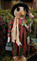#DSG "Snow Girl" Holding Needle Felted Reindeer By RUGGED CHIC COLLECTION