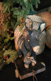 #58HS Primitive Donkey Pull-Toy By HOLLY SCHMIDT