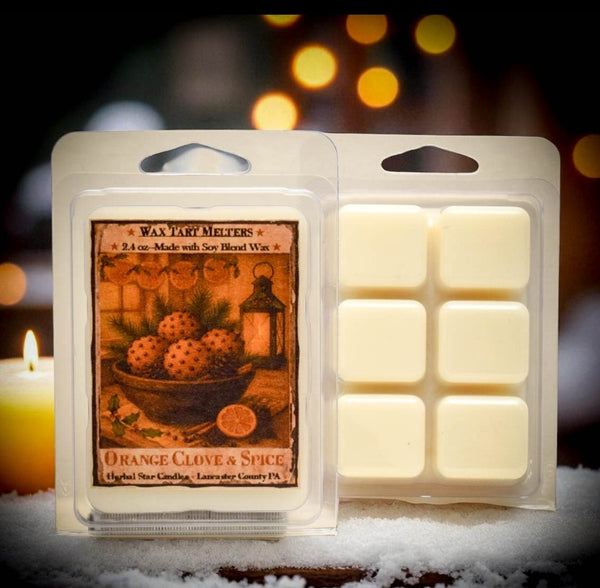 #T6OCS "Orange Clove & Spices" Pack of 6 Mini Soy Melting Tarts