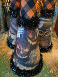 #31HORN "Vintage Halloween Horn" Two Jack O Lanterns