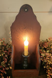 #BB-WHE "Burgundy" Wooden Box With Electric Candlestick
