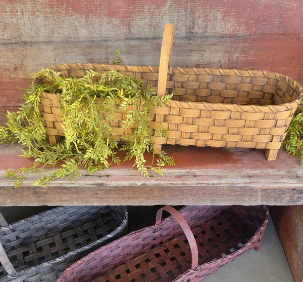 #M-PB Long Mustard Porch/Centerpiece Basket