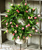 #7783  Teacup Pink Tulip 4In Candle Ring