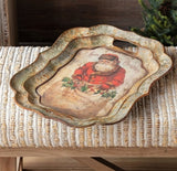 #881022  Vintage Santa w/ Bag Tray