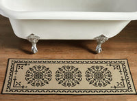 #84622 Black Tan Jacquard Polyester Mat - 17x48In