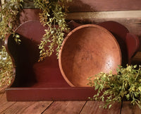 #ROBBX Colonial Wall Box - Distressed Red Over Black MADE IN THE USA!