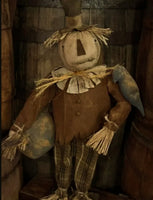#DAW-FINN  Primitive Grungy Cloth "FINN" Scarecrow 🍂 MADE IN THE USA!