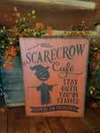 #PWPCAFE "Scarecrow Cafe" Wood Sign MADE IN THE USA!