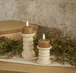 #NY236554  Set of 2 3D Flame Beige Tealight Candle